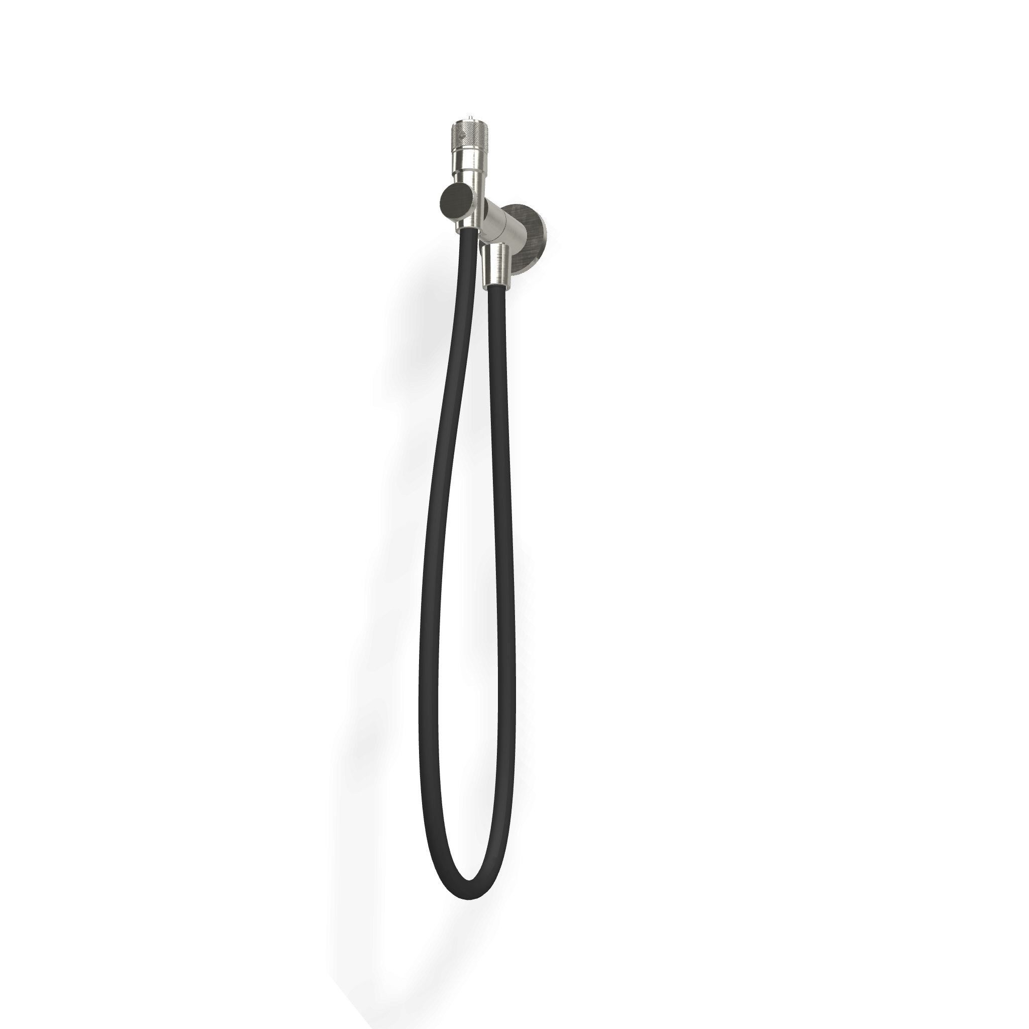 Treemme 22mm idroscopino per wc con doccetta in metallo Acciaio, vista frontale della maniglia e della bocca di...