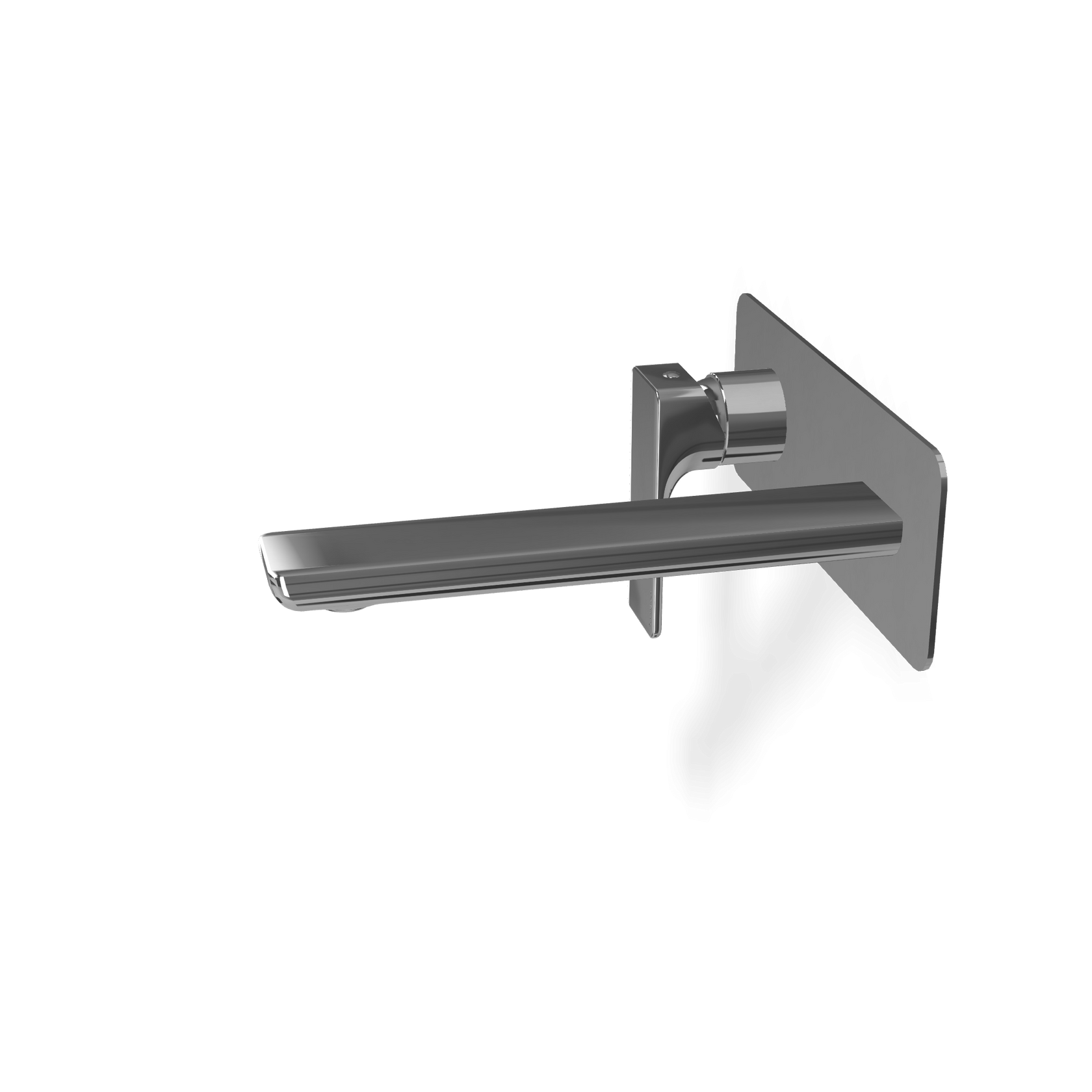 Treemme Hask miscelatore lavabo a muro 180mm senza parte Cromo Lucido, vista frontale su sfondo bianco - Rubinetterie Treemme