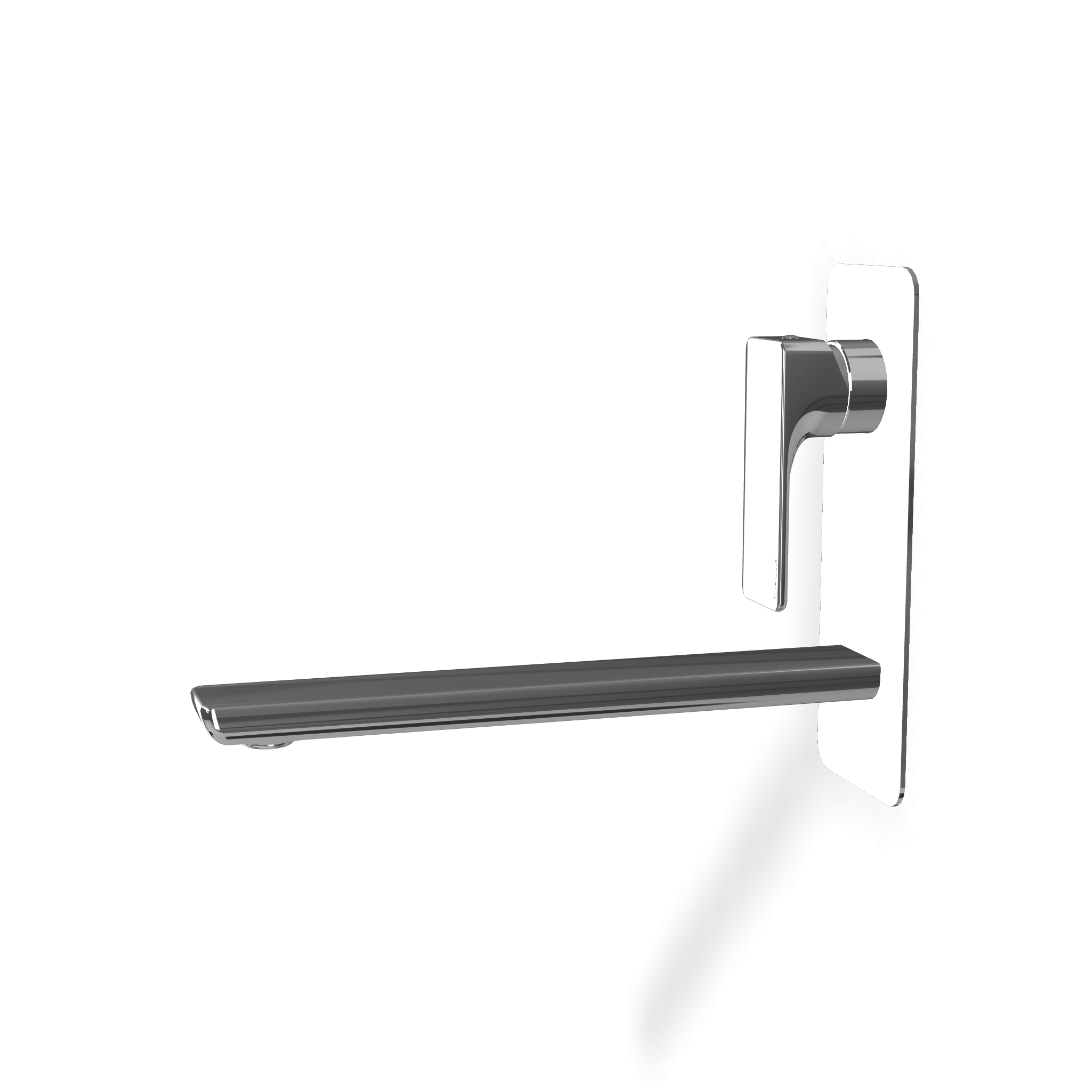 Treemme Hask RWIT6AB3CC01 Miscelatore lavabo a muro 230 mm Cromo Lucido, vista laterale del profilo e della forma...