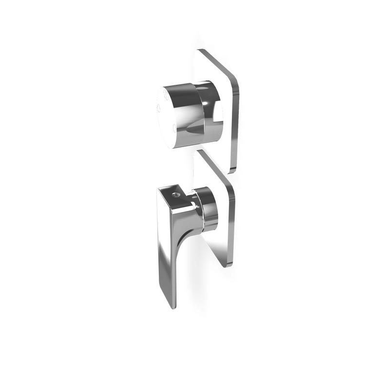 Treemme Hask RWIT6AC2CC01 miscelatore doccia monocomando Cromo Lucido, dettaglio ravvicinato della finitura e del marchio...