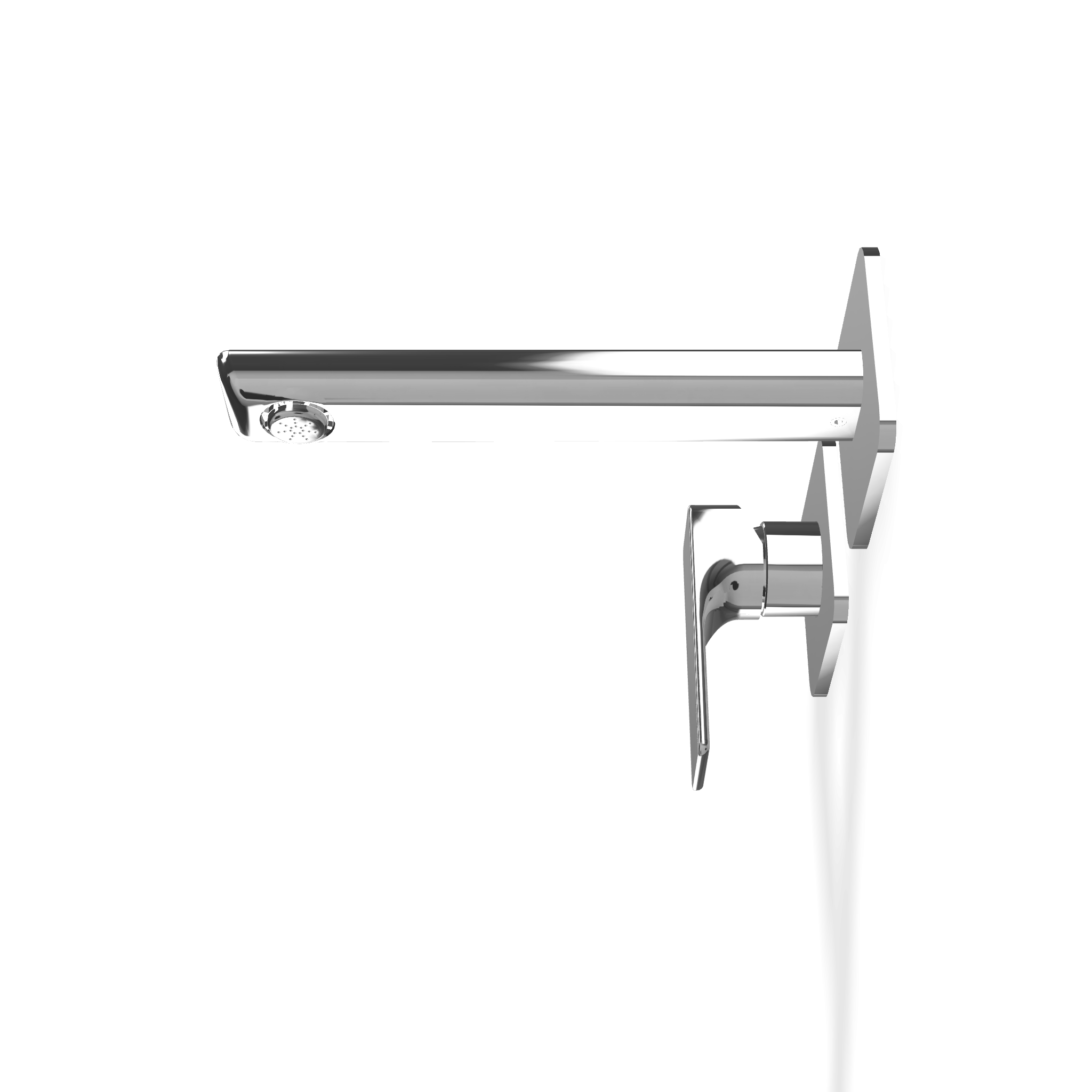 Treemme Hask RWIT6AC7CC01 miscelatore lavabo 183mm senza Cromo Lucido, vista laterale del profilo e della forma...