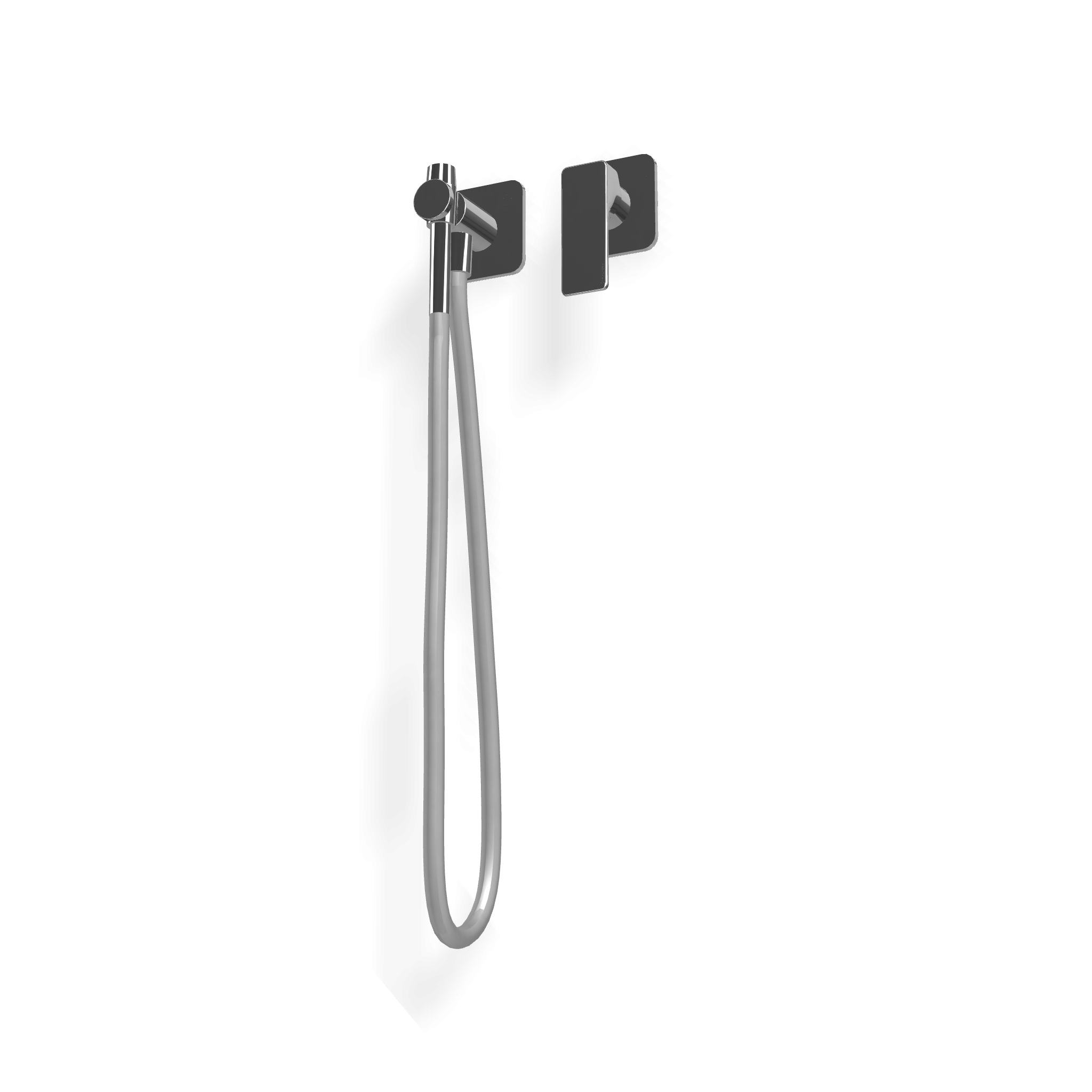 Treemme Hask idroscopino bidet wc con miscelatore senza Cromo Lucido, dettaglio ravvicinato della finitura e del marchio...