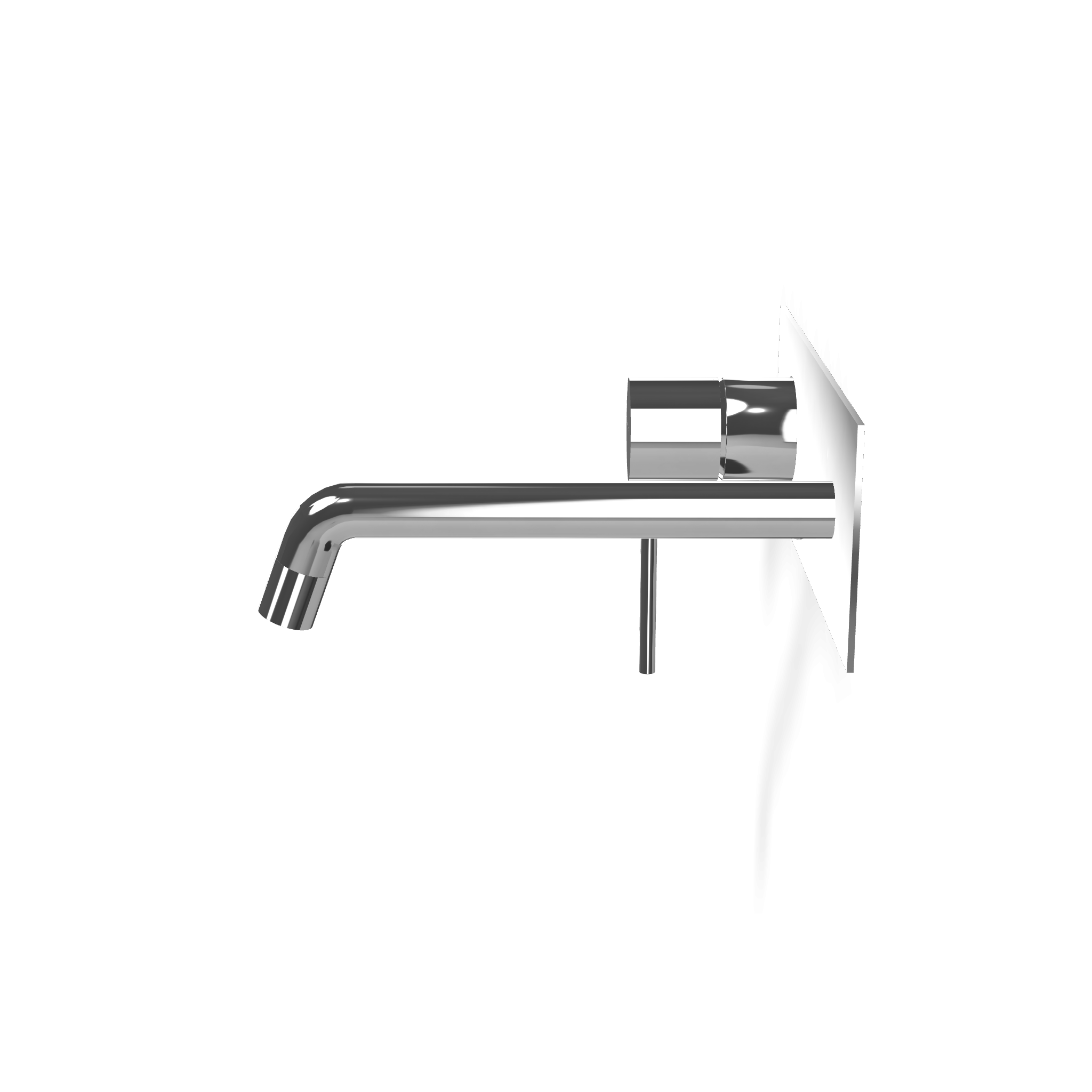 Treemme Up+ miscelatore lavabo 173 mm senza parte incasso Cromo Lucido, vista frontale su sfondo bianco - Rubinetterie...
