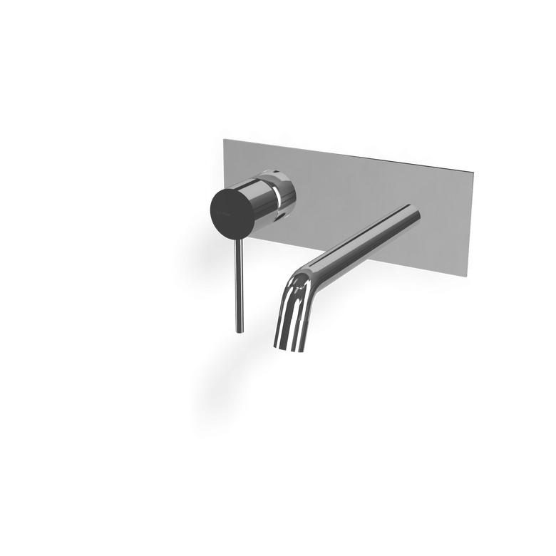 Treemme Up+ miscelatore lavabo 173 mm senza parte incasso Cromo Lucido, vista laterale del profilo e della forma...