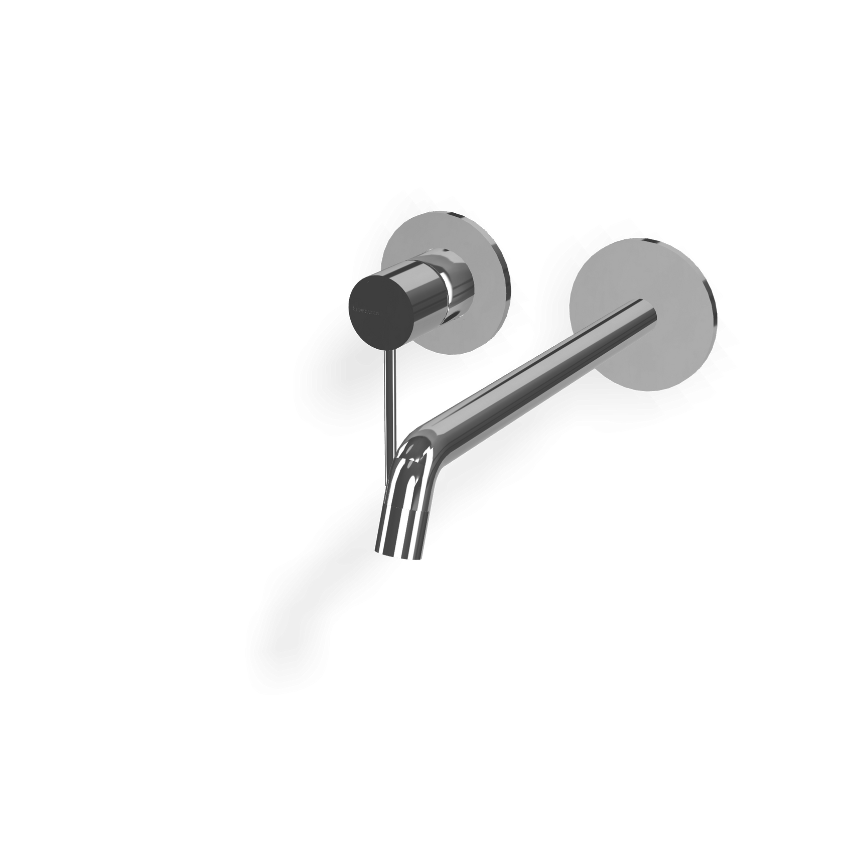 Treemme Up+ miscelatore lavabo 226mm senza parte incasso Cromo Lucido, vista frontale su sfondo bianco - Rubinetterie Treemme