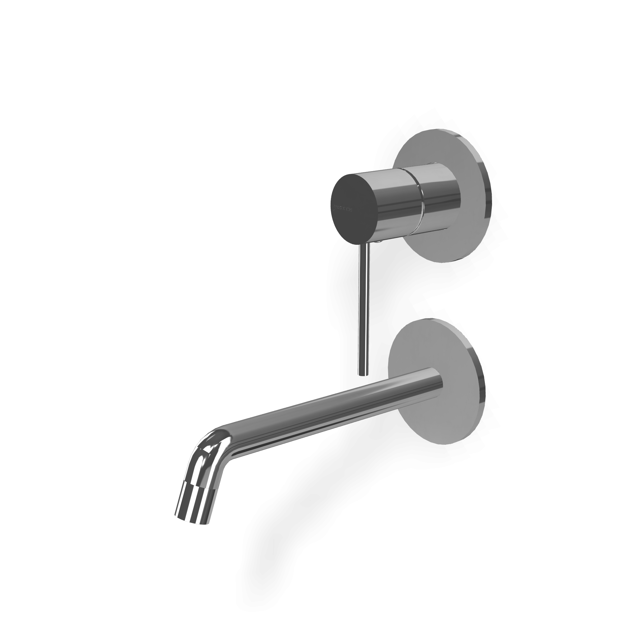 Treemme Up+ miscelatore monocomando lavabo 175 mm senza Cromo Lucido, vista frontale su sfondo bianco - Rubinetterie Treemme