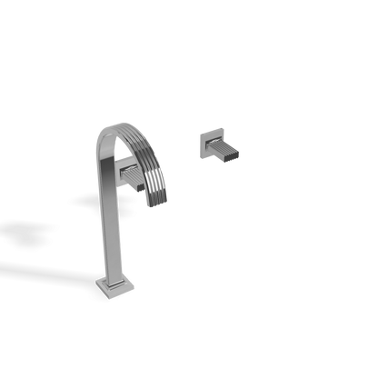Treemme Kea RWIT7A85CCKO batteria lavabo con canna ad ombrello cromo