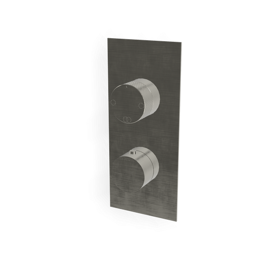 Treemme 22mm miscelatore doccia termostatico senza parte incasso con deviatore 2 uscite inox satinato