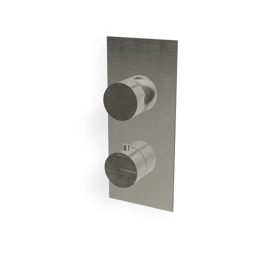 Treemme 3.6 miscelatore doccia termostatico con deviatore 3 uscite senza parte incasso inox satinato