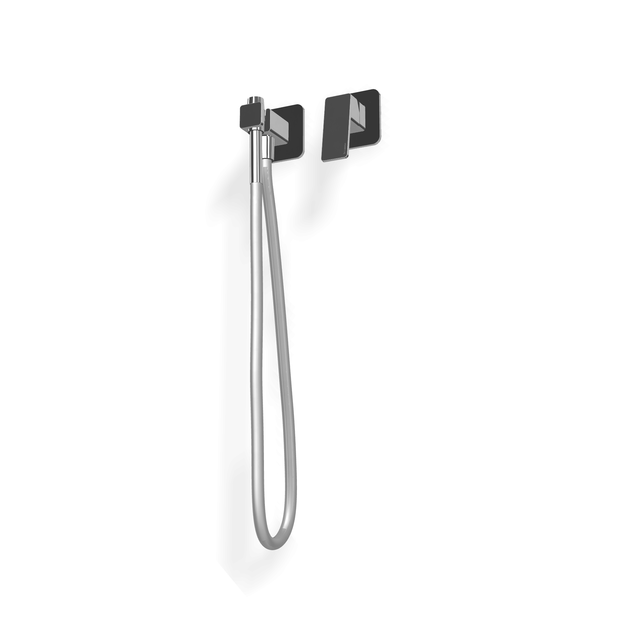 Treemme Pa36 idroscopino bidet wc con miscelatore senza Cromo Lucido, dettaglio ravvicinato della finitura e del marchio...