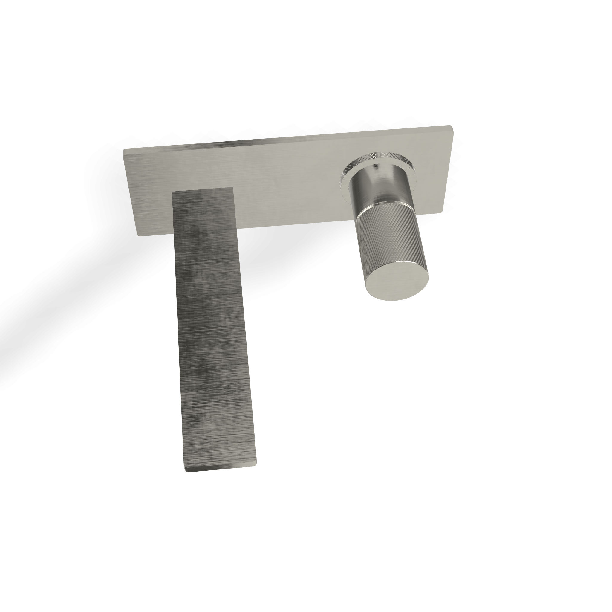 Treeemme 3.6 miscelatore lavabo 180mm a muro senza parte Acciaio, vista laterale del profilo e della forma - Rubinetterie...