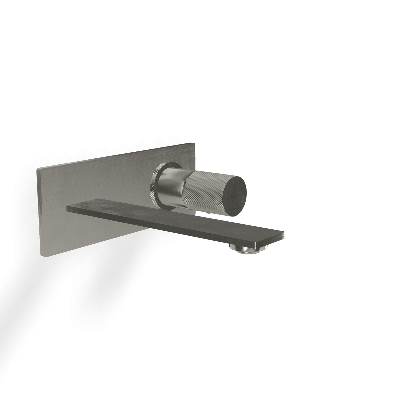Treeemme 3.6 miscelatore lavabo 180mm a muro senza parte Acciaio, vista frontale su sfondo bianco - Rubinetterie Treemme