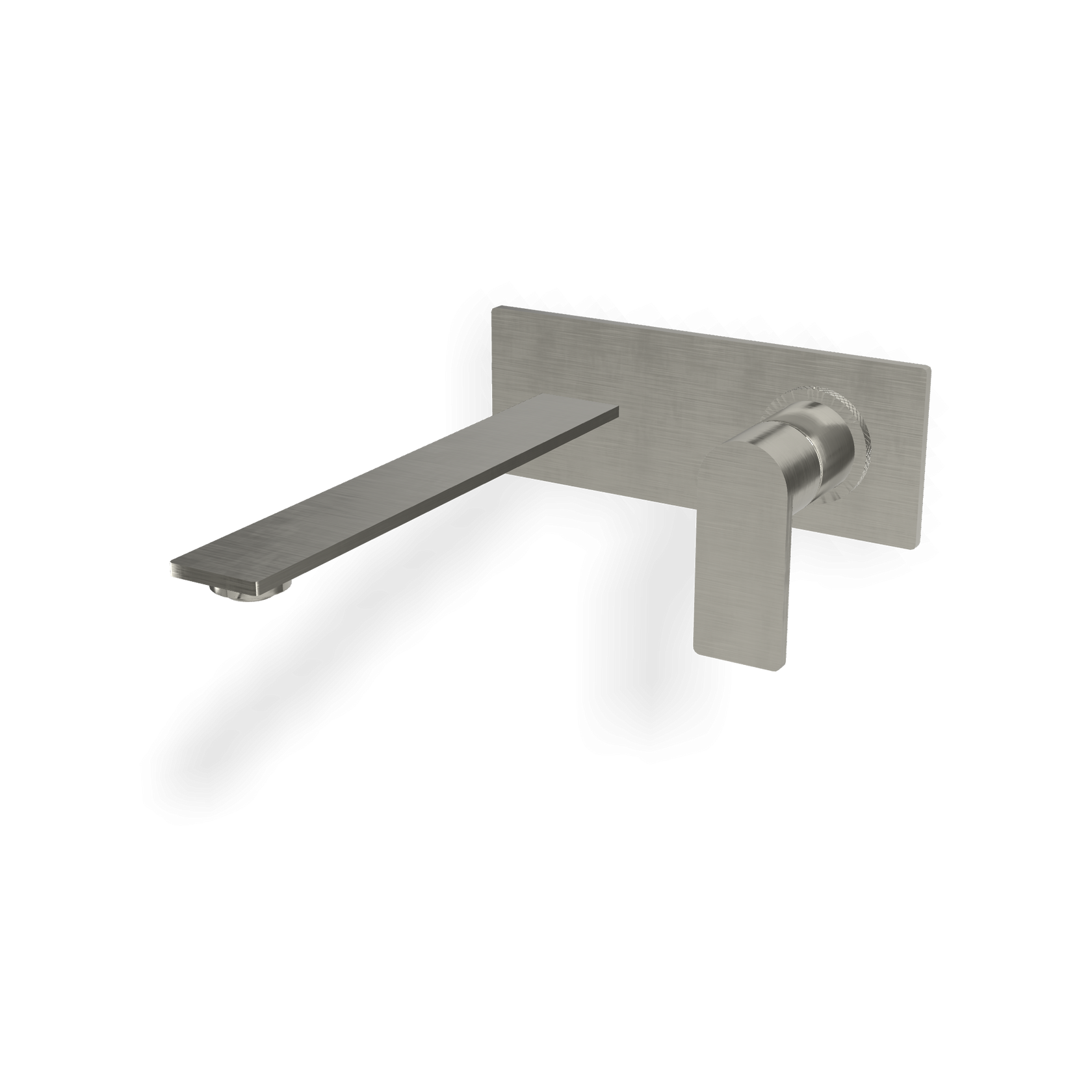 Treemme 3.6 RWIT9AA6IS02 miscelatore lavabo a muro senza Acciaio in acciaio inox e satinato ambientato su piano bagno con...