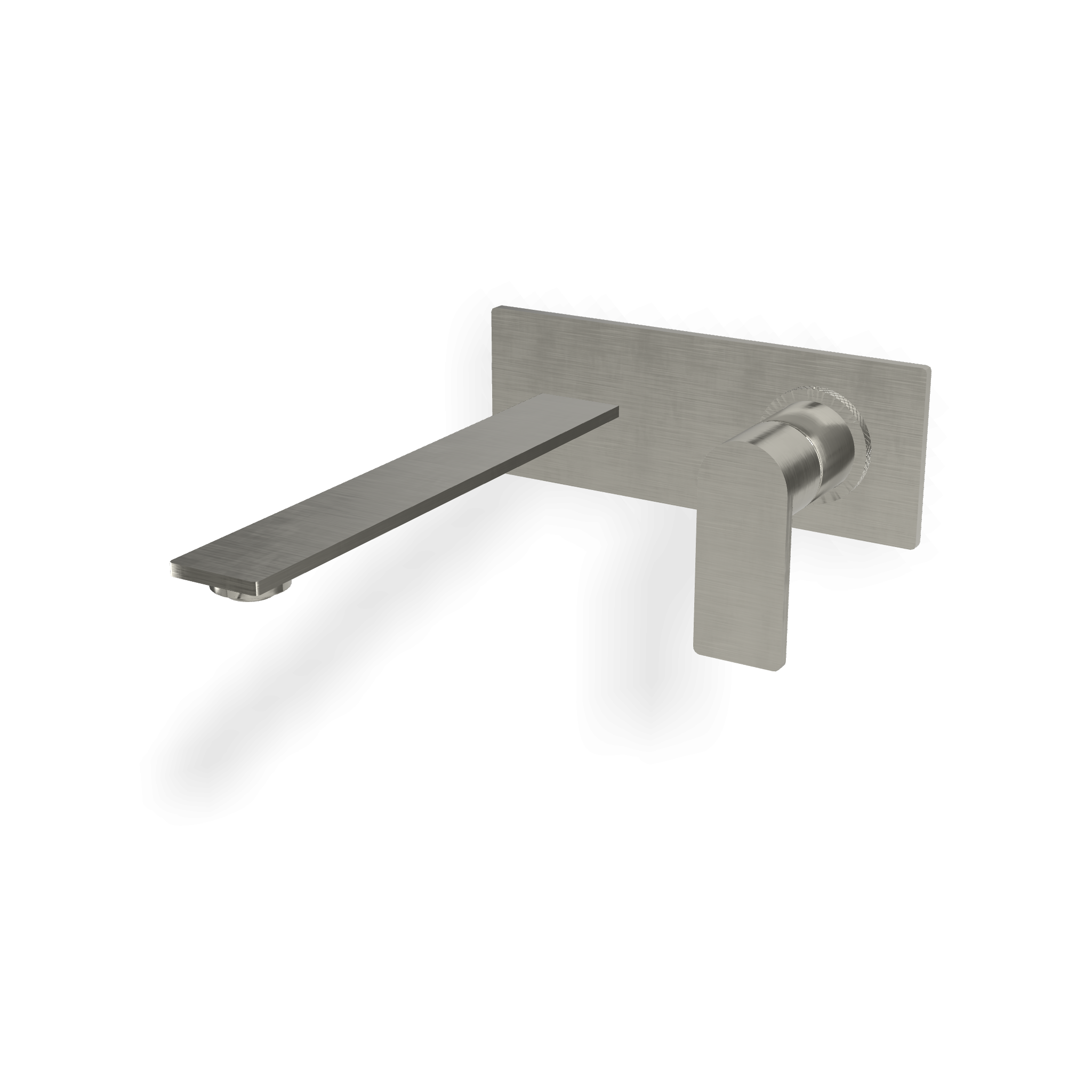 Treemme 3.6 RWIT9AA6IS02 miscelatore lavabo a muro senza Acciaio in acciaio inox e satinato ambientato su piano bagno con...