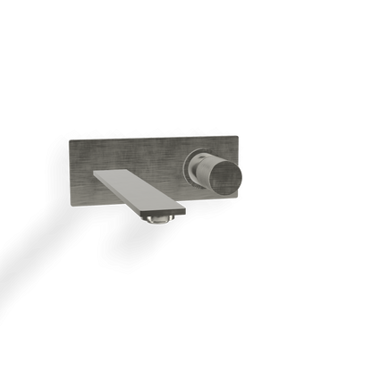 Treemme 3.6 RWIT9AA6IS21 miscelatore lavabo a muro con maniglia zigrinata senza parte incasso inox satinato