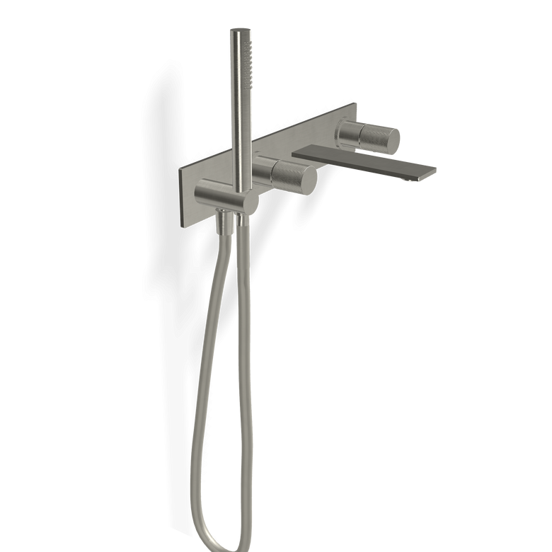 Treemme 3.6 RWIT9AD7IS21 miscelatore vasca monocomando a Acciaio ambientato in box doccia con pareti in vetro...