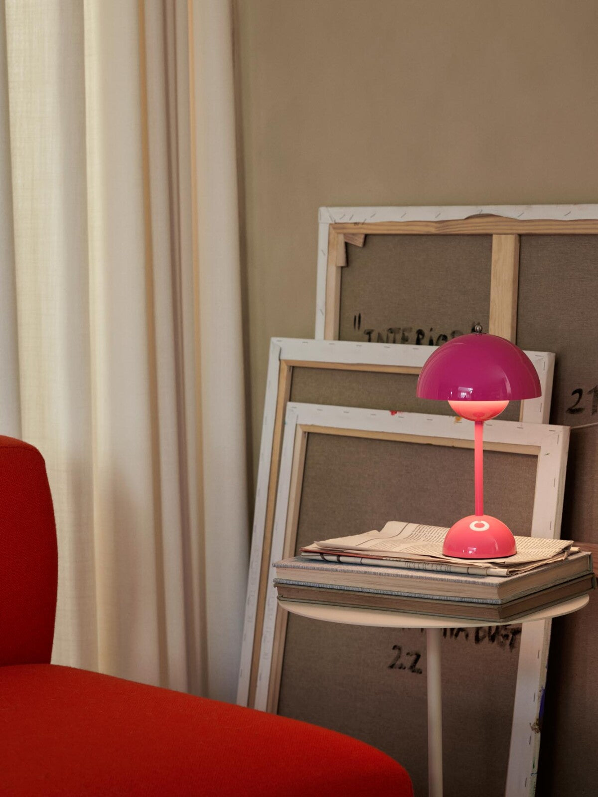 &Tradition Flowerpot VP9 Lampada ricaricabile tangy pink Rosa, particolare del diffusore luminoso