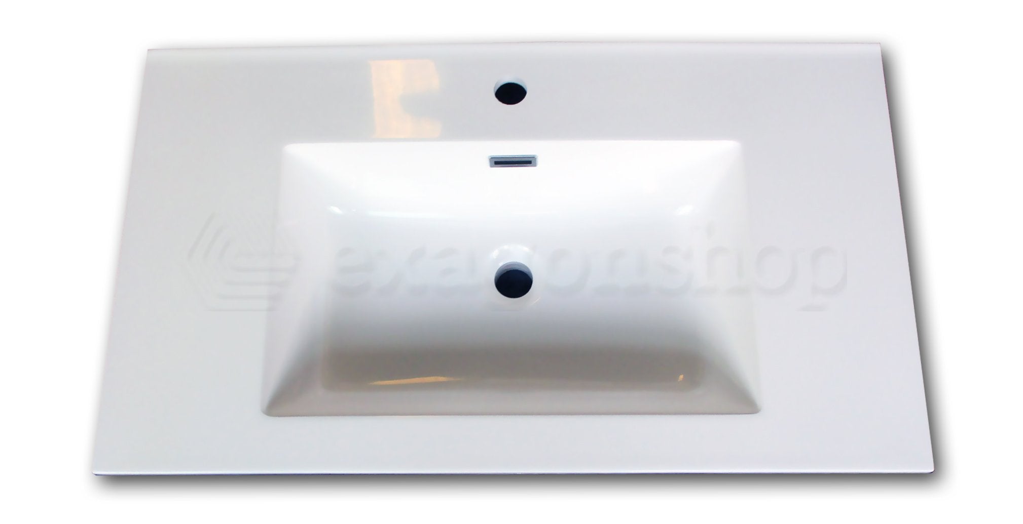 Mobile bagno grigio 80x46 cannettato Urbino 2.0 con lavabo con lavabo e rubinetteria, vista frontale su sfondo neutro...