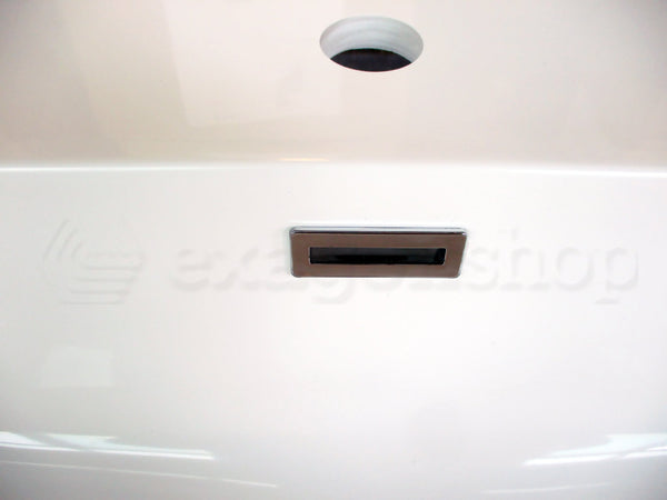 Mobile bagno blu marino 80x46 cannettato Urbino 2.0 con lavabo in resina e due cassetti