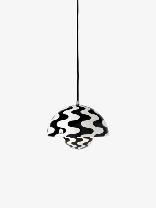 &Tradition Flowerpot Vp1 Lampadario A Sospensione 23 Cm Diametro con pattern black&white