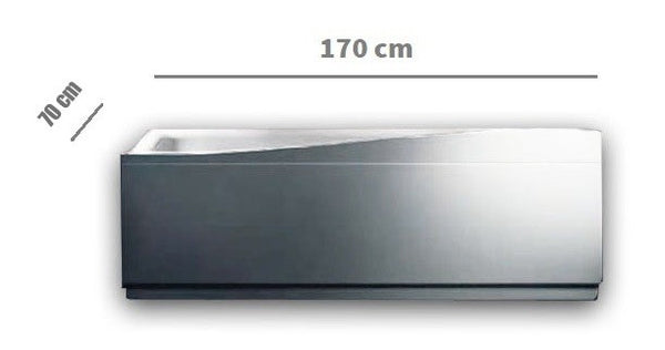 Teuco Kinea Vasca 170x70 Normale da incasso con Pannello Frontale e struttura Bianco europeo