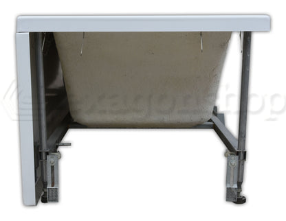 Vasca 170x70 normale con scarico centrale e pannello frontale bianco lucido Wilmotte 561-8-A Teuco