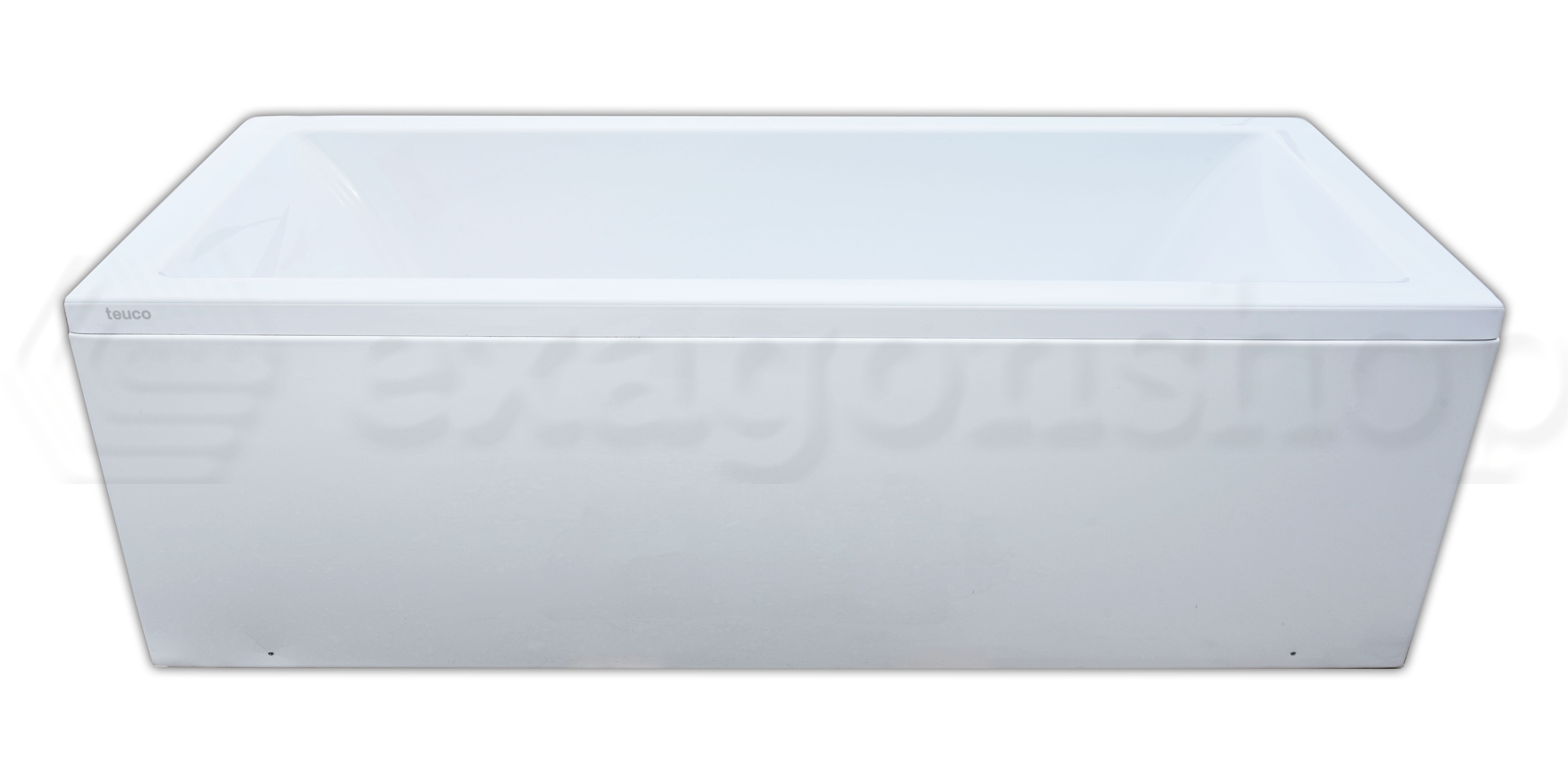 Vasca 170x70 normale con scarico centrale e pannello frontale bianco lucido Wilmotte 561-8-A Teuco
