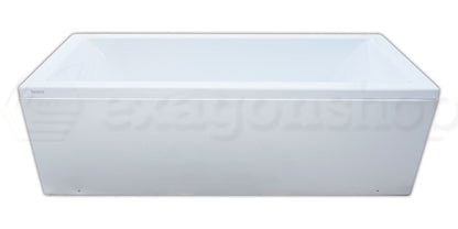 Vasca 170x70 normale con scarico centrale e pannello frontale bianco lucido Wilmotte 561-8-A Teuco