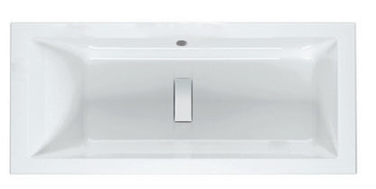 Vasca 170x70 normale con scarico centrale e pannello frontale bianco lucido Wilmotte 561-8-A Teuco