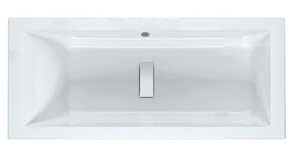 Vasca 170x70 normale con scarico centrale e pannello frontale bianco lucido Wilmotte 561-8-A Teuco