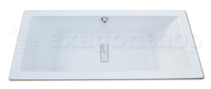 Vasca 170x70 normale con scarico centrale e pannello frontale bianco lucido Wilmotte 561-8-A Teuco