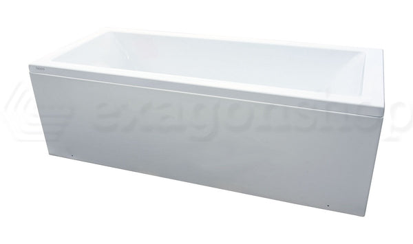 Vasca 170x70 normale con scarico centrale e pannello frontale bianco lucido Wilmotte 561-8-A Teuco
