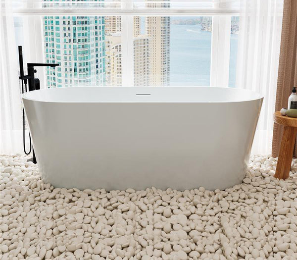 Vasca 170x80 Brooklyn freestanding in acrilico bianco lucido