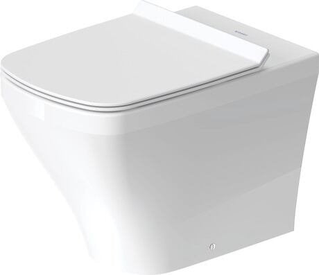 Vaso a Pavimento Filo Parete Cacciata scarico orizzontale ambientato su piano bagno con accessori