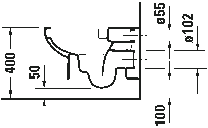 Vaso Sospeso senza brida a cacciata con sedile soft close bianco No1 45620900A1 Duravit
