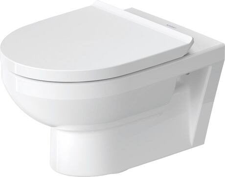 Vaso Sospeso senza brida a cacciata con sedile soft close ambientato su piano bagno con accessori