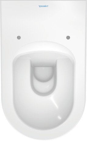 Vaso wc filo parete a cacciata Scarico Orizzontale Bianco, vista frontale su sfondo bianco