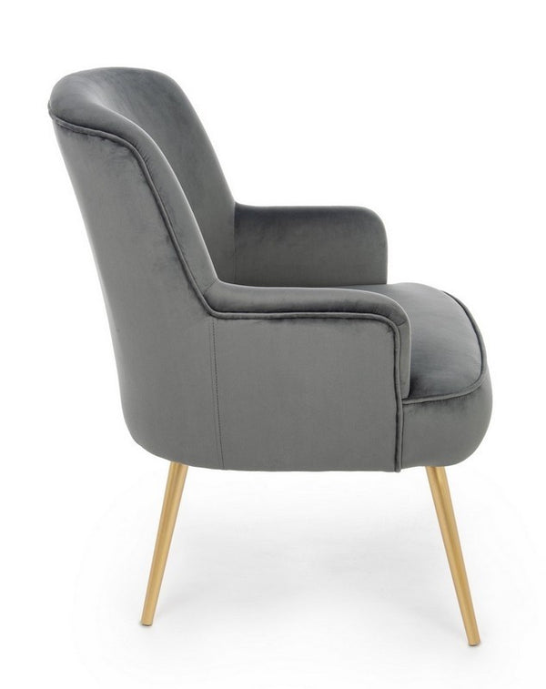Andrea bizzotto Clelia poltrona atmosphere effetto velluto grigio 0743445
