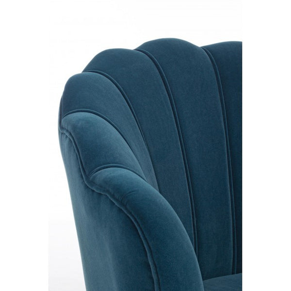 Andrea Bizzotto Giliola poltrona atmosphere effetto velluto blu pavone 0743682