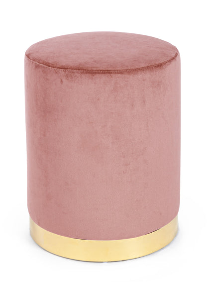 Andrea Bizzotto Lucilla Pouf glamour in velluto Rosa Antico 0748178