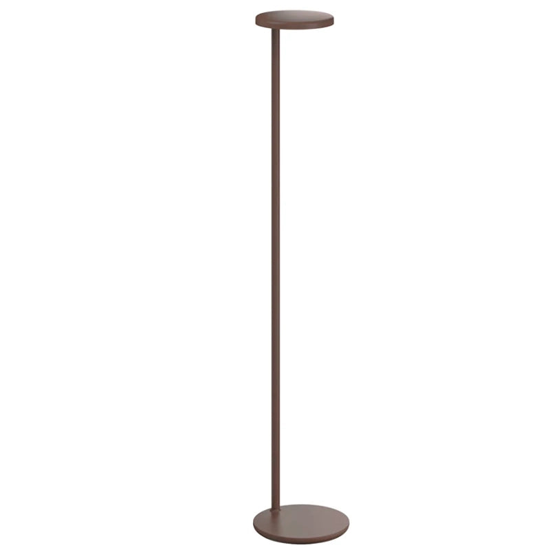 Flos Oblique Floor Lampada Marrone opaco Top a pavimento Brown accesa in ambiente, design e diffusione della luce