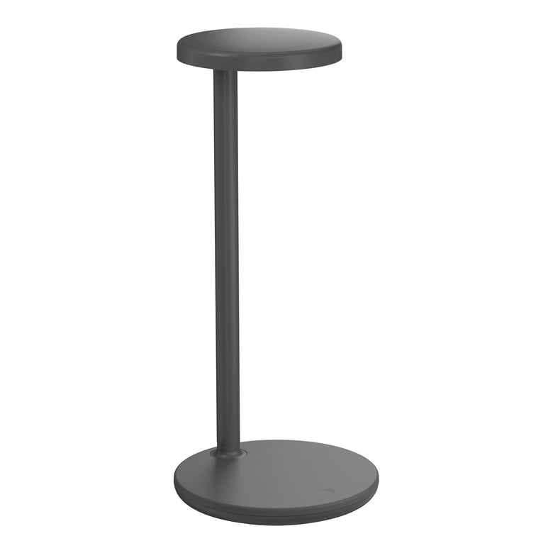 Flos Oblique Qi Lampada scrivania Antracite Opaco 09.8310.DR accesa in ambiente, design e diffusione della luce