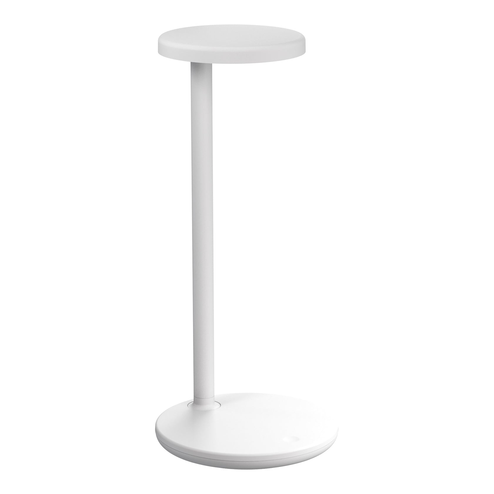 Flos Oblique Qi Lampada scrivania Bianco Opaco 09.8310.DY accesa in ambiente, design e diffusione della luce
