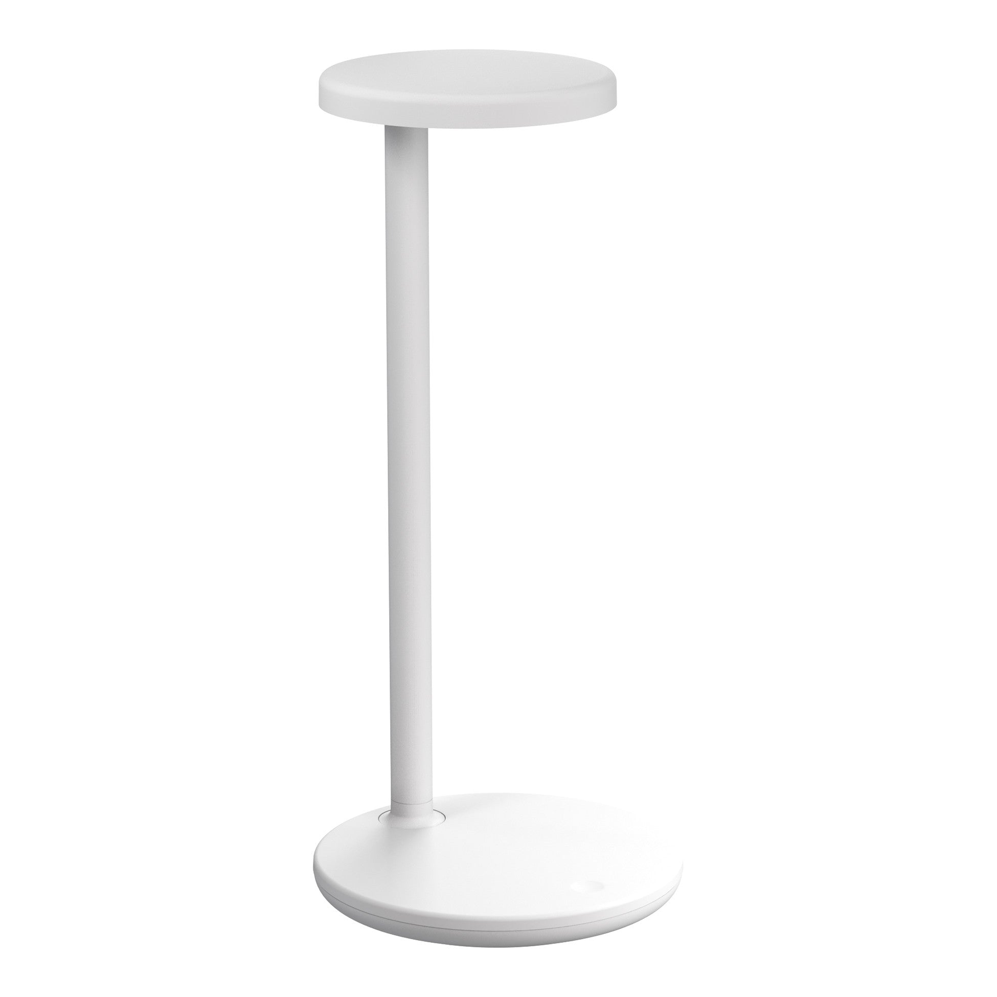 Flos Oblique Qi Lampada scrivania Bianco Opaco 09.8310.DY accesa in ambiente, design e diffusione della luce