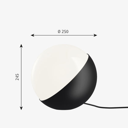Louis Poulsen Vl Studio Lampada da tavolo/pavimento a luce diffusa 25 cm E27 Dim Nero