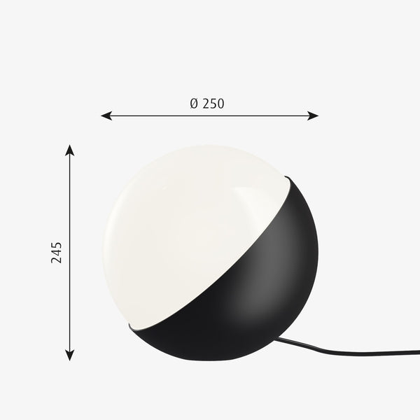 Louis Poulsen Vl Studio Lampada da tavolo/pavimento a luce diffusa 25 cm E27 Dim Nero
