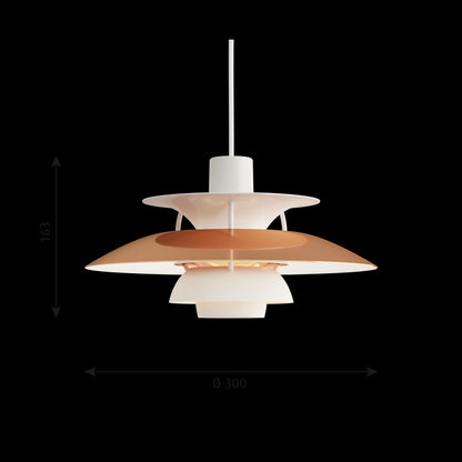 Louis Poulsen PH 5 Mini Lampada rame a Sospensione 20W E14