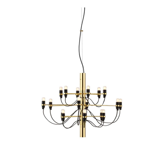 FLOS 2097/18 Frosted bulbs Lampada a sospensione 69 cm a bulbi opachi e luce diffusa in acciaio ottone