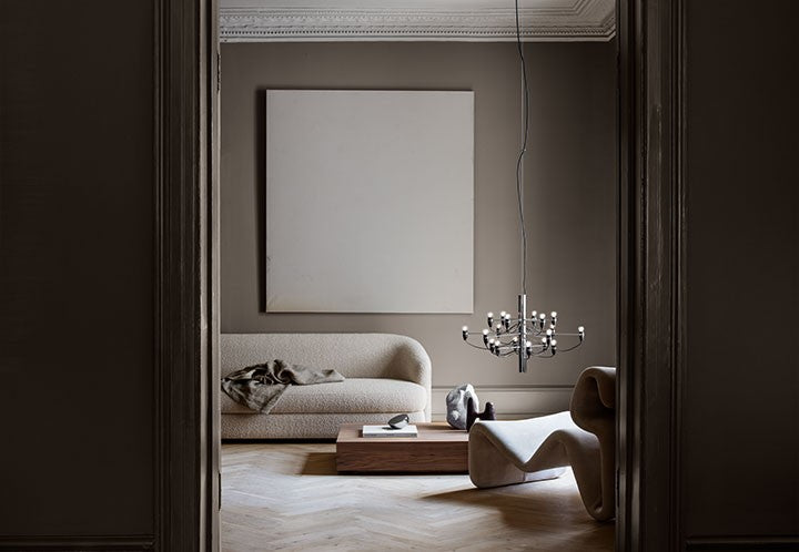 Flos 2097/18 Clear Bulbs Lampadario 69 cm bulbi trasparenti, particolare del diffusore luminoso