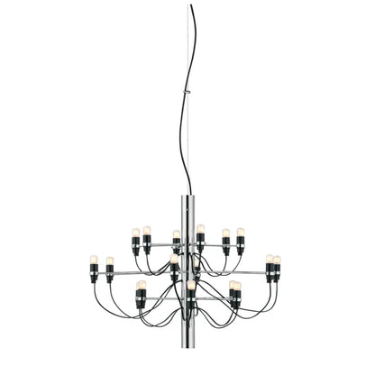 Flos 2097/18 Clear Bulbs Lampada a sospensione 69 cm a bulbi trasparenti e luce diffusa cromo